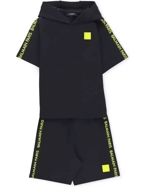 Balmain Two Piece Jumpsuit With Logo