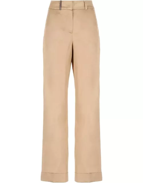 Peserico Linen And Cotton Blend Trouser