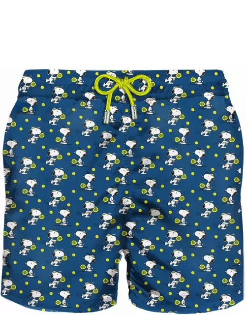 MC2 Saint Barth Man Light Fabric Swim Shorts With Snoopy Print Snoopy - Peanuts Special Edition