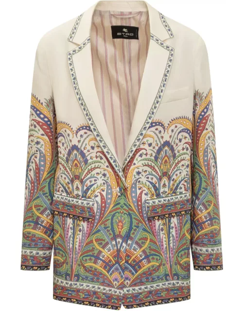 Etro Jacket With Abstract Floral Print