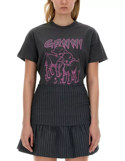 ganni t-shirt "lamb"