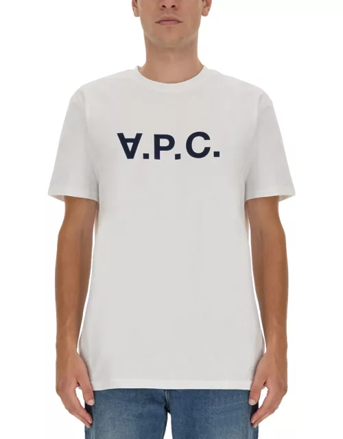 a.p.c. t-shirt with v.p.c logo