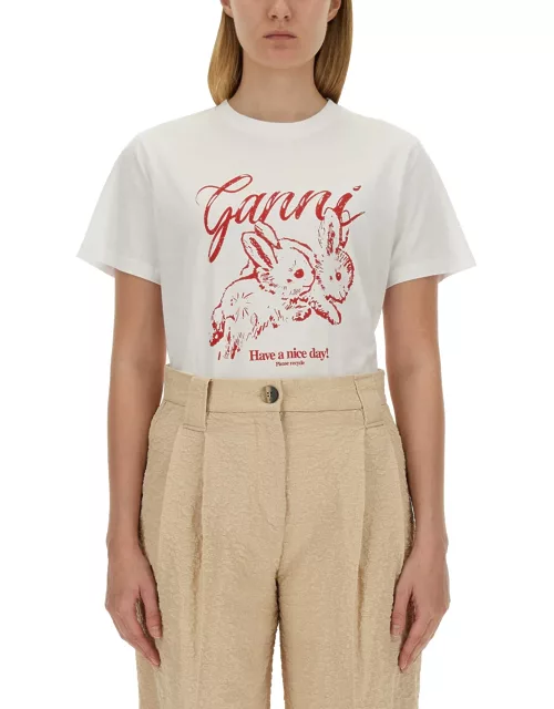 ganni "bunny" t-shirt