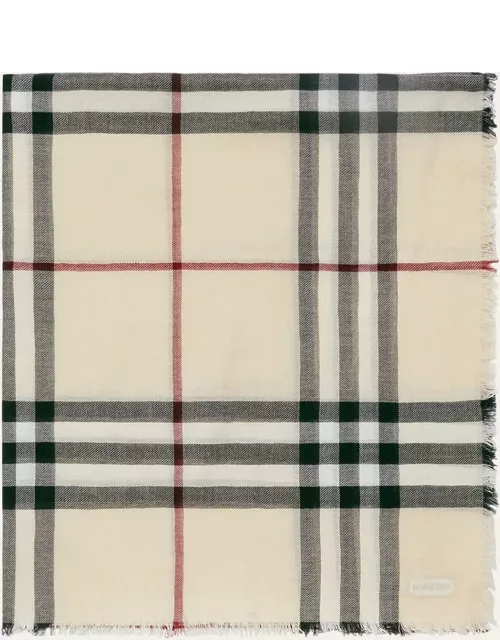 Giant Check Wool Scarf