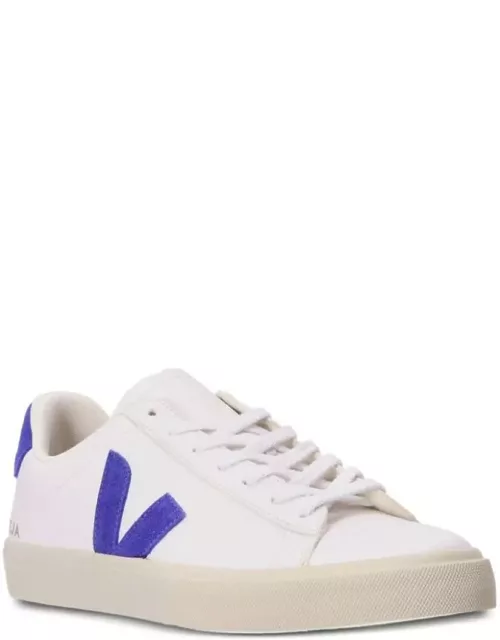 Veja campo White Low Top Sneakers With Vlogo Patch In Leather Man