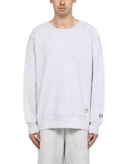 Light grey cotton crew-neck sweatshirt