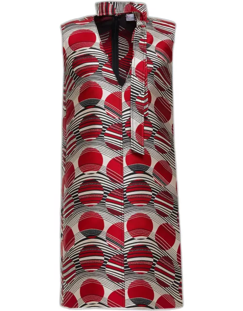 RED Valentino Multicolor Print Fabric Mini Dres