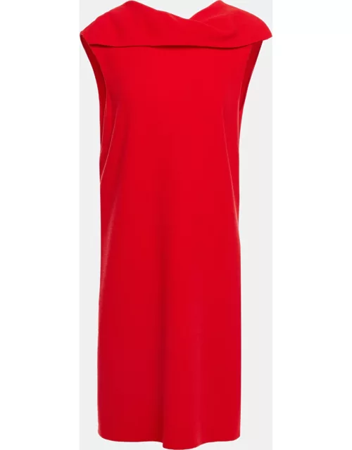 Oscar De La Renta Red Wool Dress L (US 8)