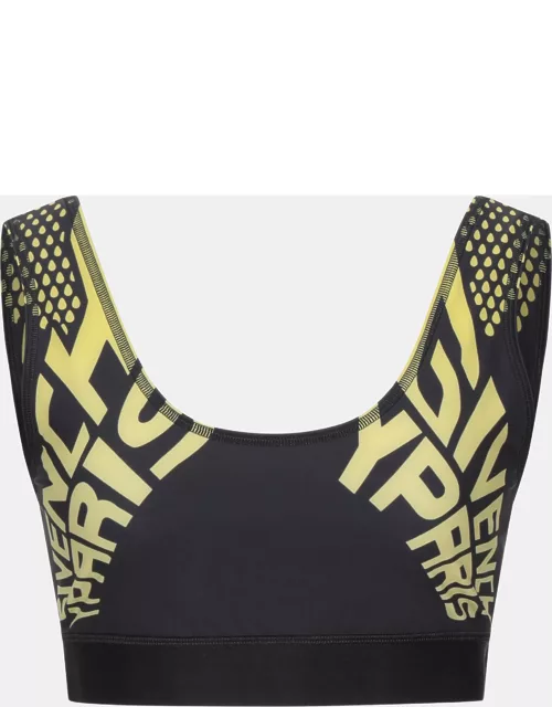 Givenchy Black/Yellow Jersey Sports Bra Top