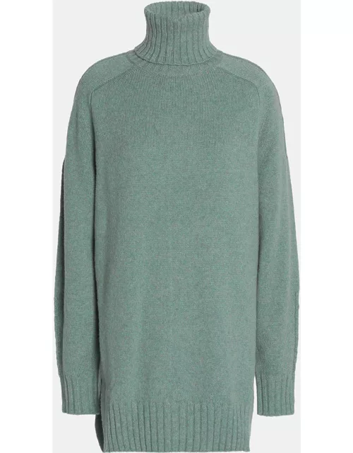 Isabel Marant Green Wool Turtleneck Sweater