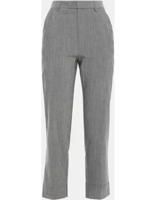 Ganni Grey Crepe Tapered Pants M (EU 38)