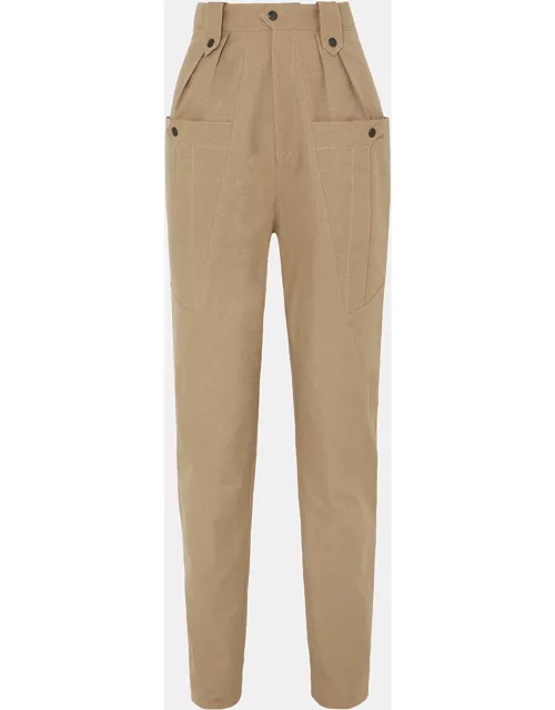 Isabel Marant Brown Cotton Tapered Pant
