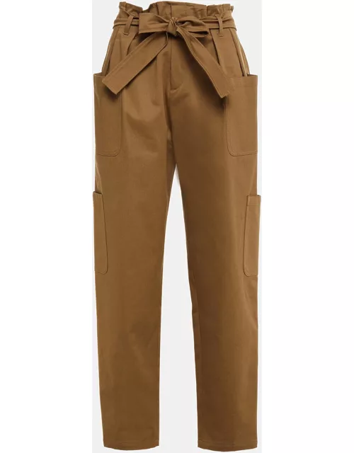 RED valentino Brown Cotton Tapered Pants L (IT 44)