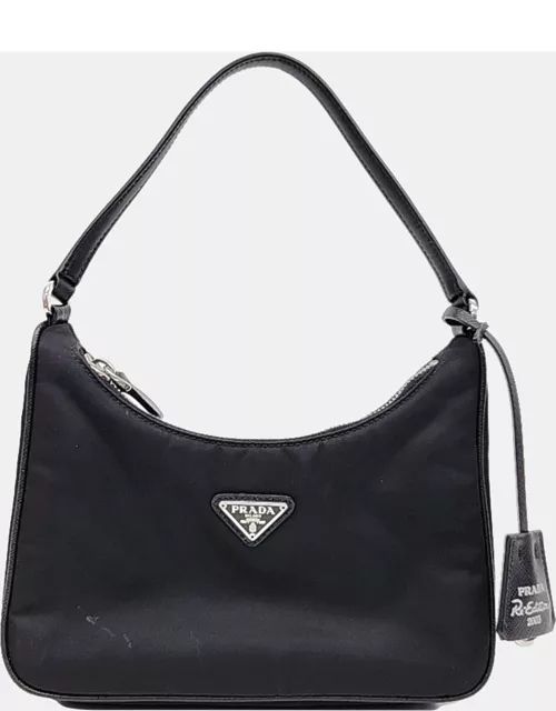 Prada black Nylon Hobo Bag