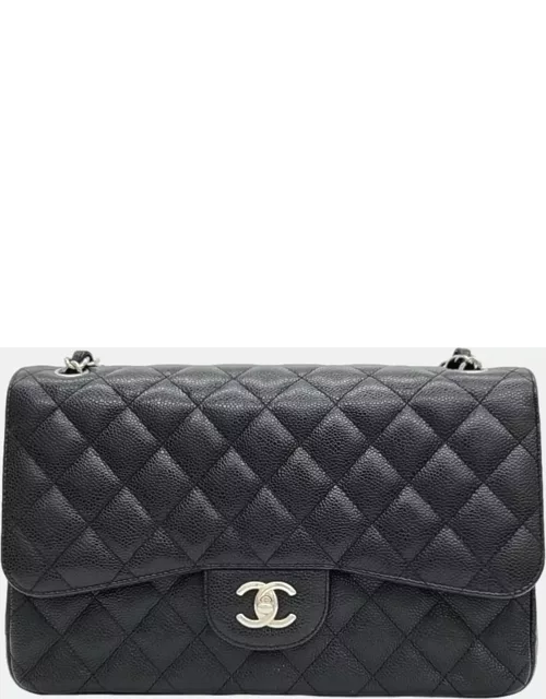 Chanel Black Caviar Classic Jumbo Flap Bag