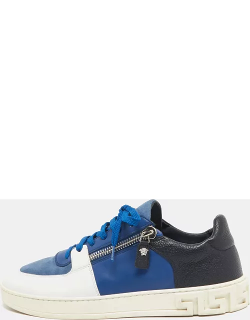 Versace Tricolor Leather Low Top Sneaker