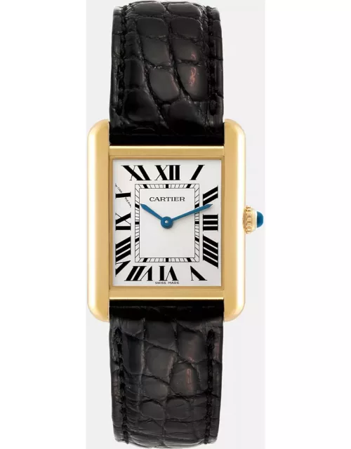 Cartier Tank Solo Small Yellow Gold Steel Ladies Watch 23 m