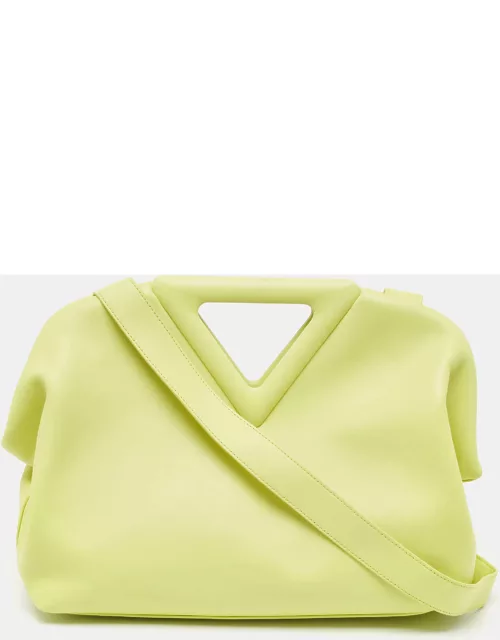Bottega Veneta Lime Leather Medium Point Shoulder Bag