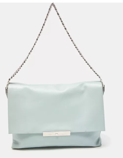 Celine Blue Leather Blade Shoulder Bag