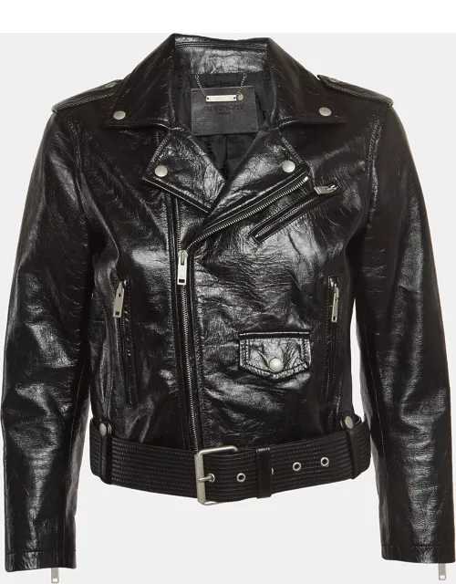 Givenchy Black Leather Belted Riders Jacket