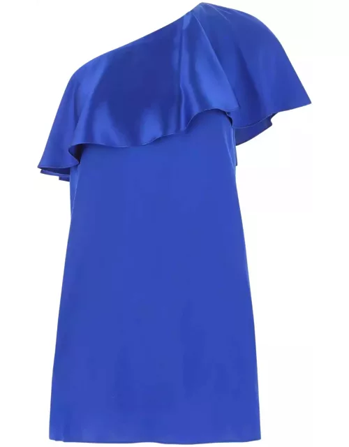 Saint Laurent Blue Satin Mini Dres