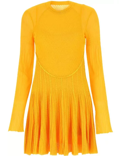 Givenchy Yellow Stretch Viscose Blend Mini Dres