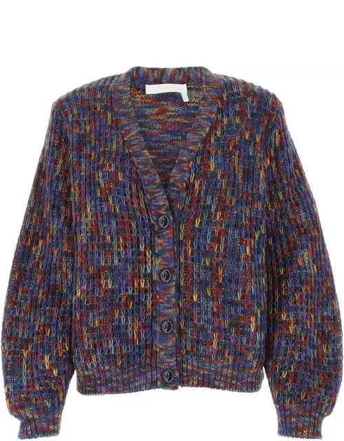Chloé Multicolor Wool Blend Cardigan