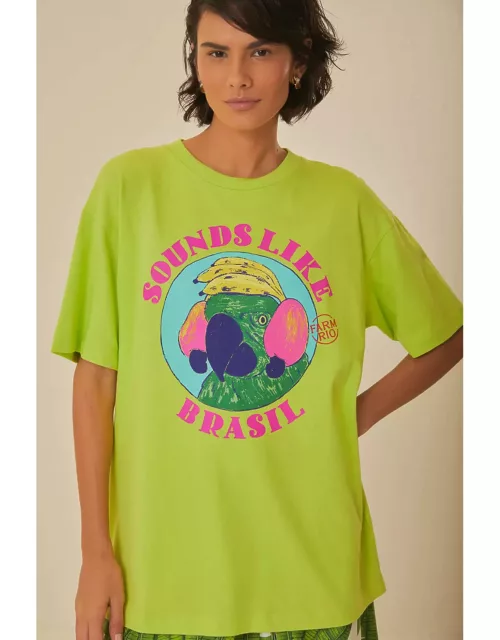 Green Sounds Like Brasil Organic Cotton T-Shirt, GREEN /