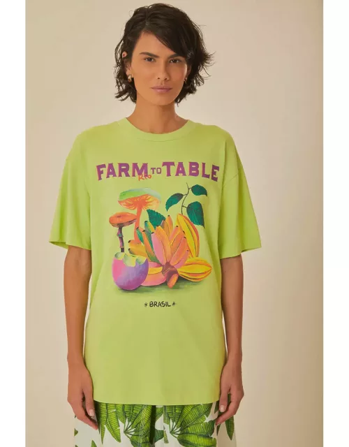 Green Farm Rio To Table Organic Cotton T-Shirt, LIME GREEN /