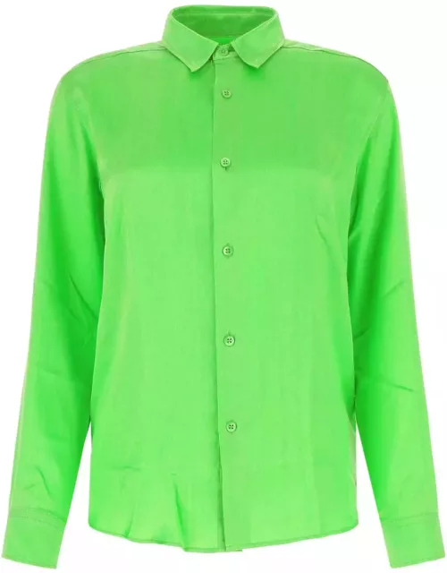 Ami Alexandre Mattiussi Fluo Green Satin Shirt