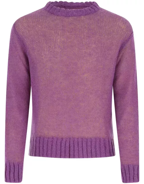 Jil Sander Purple Mohair Blend Sweater