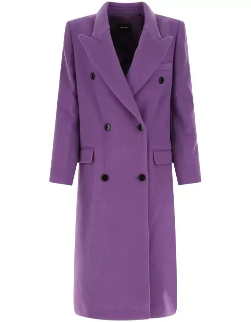 Isabel Marant Purple Wool Blend Enarryli Coat