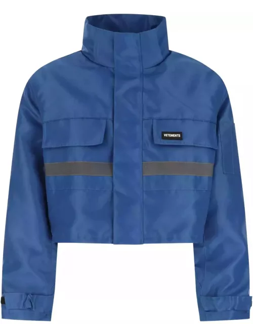 VETEMENTS Blue Polyester Padded Jacket