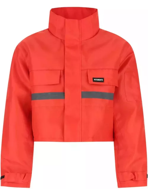 VETEMENTS Red Polyester Padded Jacket