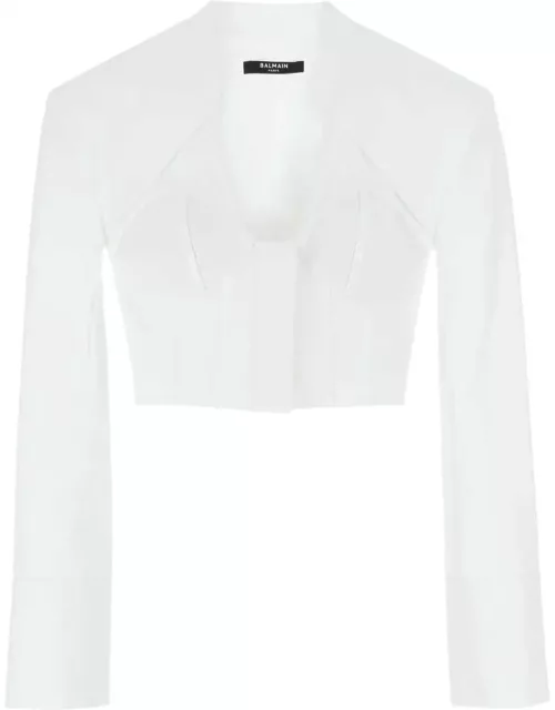 Balmain White Poplin Shirt