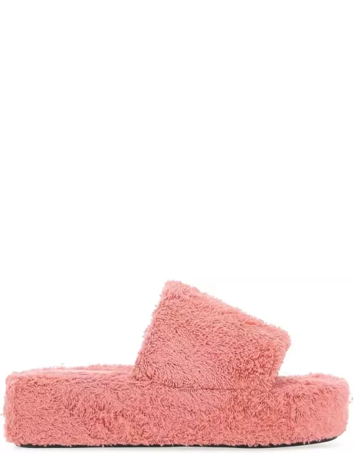 Balenciaga Pink Terry Fabric Rise Slipper