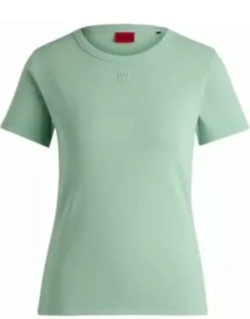 T-shirt with embroidered stacked logo- Light Green Women's T-Shirt