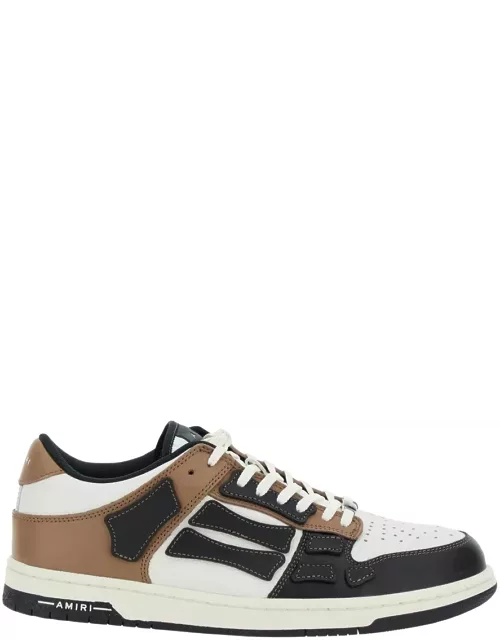 AMIRI Brown Low Top Sneakers With Panels In Leather Man
