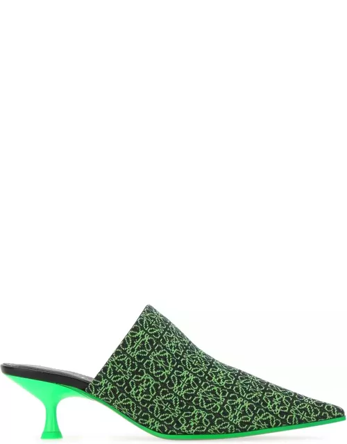 Loewe Embroidered Fabric Pointy Mule