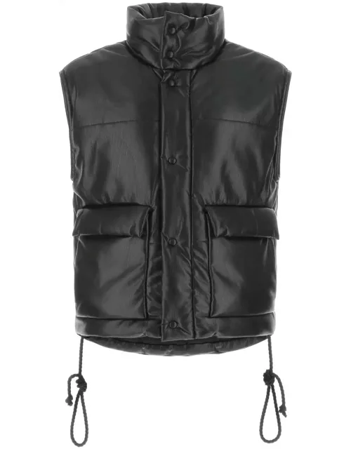 Nanushka Black Synthetic Leather Padded Jacket