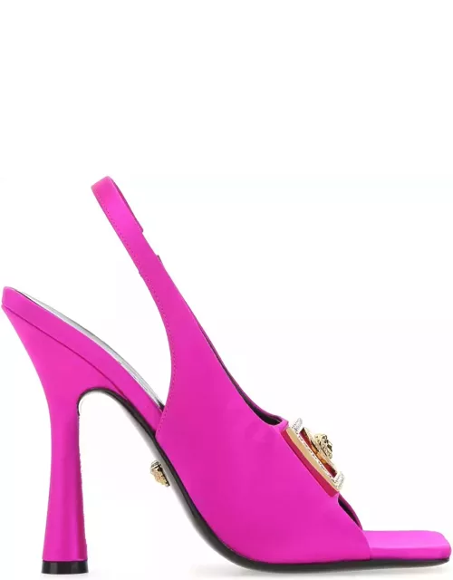 Versace Fuchsia Satin Sandal