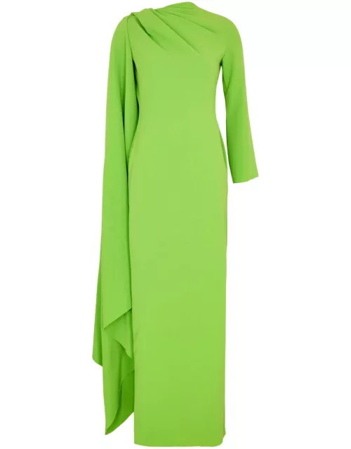 Solace London Lydia Cape-effect Maxi Dress - Green - 10 (UK10 / S)