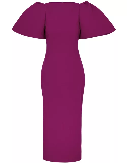 Solace London Lora Crepe Midi Dress - Fuchsia - 10 (UK10 / S)