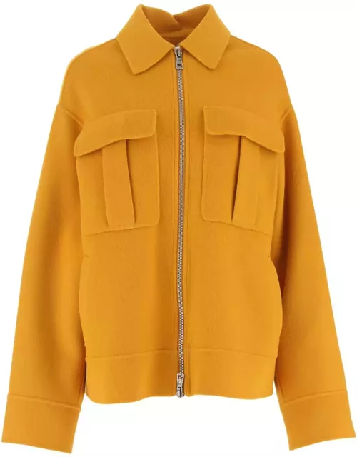 SportMax Orange Wool Pisano Jacket