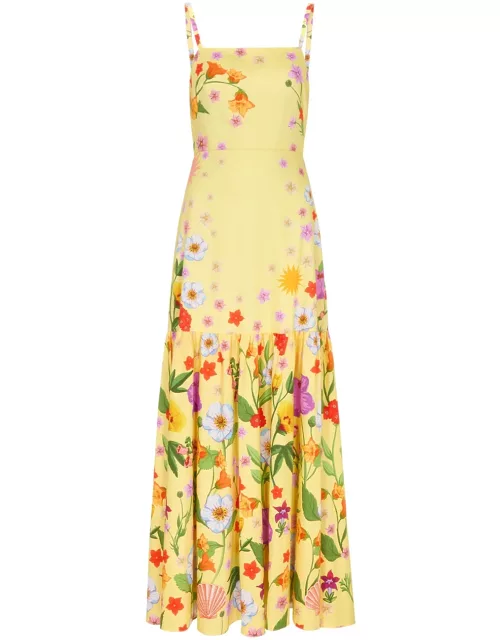 Borgo DE Nor Cordiela Floral-print Cotton Maxi Dress - Yellow - 10 (UK10 / S)