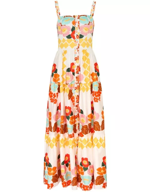 Borgo DE Nor Jimena Floral-print Cotton Maxi Dress - Multicoloured - 12 (UK12 / M)