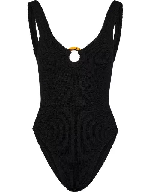 Hunza G Celine Seersucker Swimsuit - Black - One