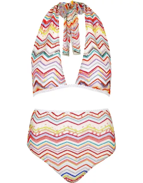 Missoni Zigzag Fine-knit Bikini - Multicoloured - 42 (UK10 / S)
