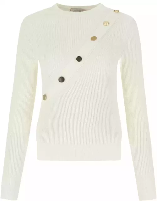 Alexander McQueen Ivory Stretch Viscose Sweater