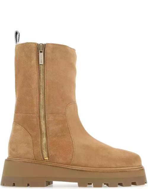 Jimmy Choo Camel Suede Bayu Ankle Boot